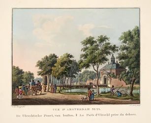 View of Amsterdam No.23. The Utrecht Gate, from Outside, 1825